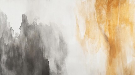 Poster - Elegant strokes of translucent hues create a harmonious blend in a contemporary art piece showcasing depth and emotion