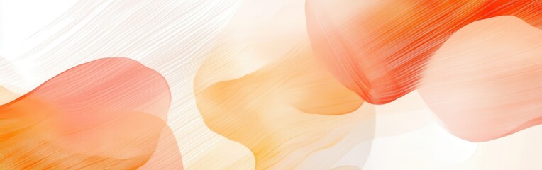 Aufkleber - Abstract pencil strokes design featuring coral and warm hues with soft textures in a modern artistic style