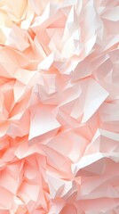 Poster - Abstract low-poly coral texture with soft shades and intricate geometric patterns