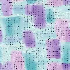 Fototapete - Colorful abstract watercolor doodles create a whimsical artistic pattern with soft textures and vibrant shapes