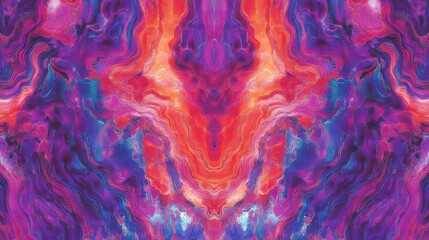 Aufkleber - Vibrant abstract pattern with bright magenta swirling colors and dynamic contrasts creating depth and texture in an energetic display