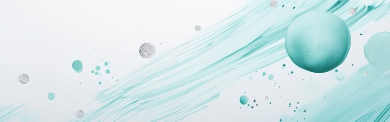 Leinwandbilder - Soft pastel mint colors blend with delicate textures and shimmering accents creating an artistic visual