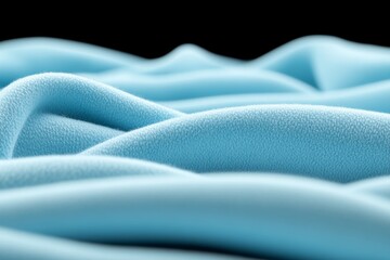 Leinwandbilder - Soft blue hues create a peaceful and relaxing atmosphere, featuring gentle gradients and ample space on the right for design or text elements