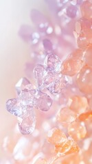 Aufkleber - Soft dreamy bokeh pattern with pastel peach and lavender hues creating an ethereal atmosphere