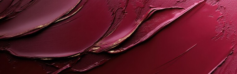 Aufkleber - Textured burgundy red background with swirls of glossy and matte finish creating an artistic visual effect