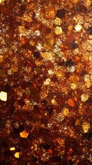 Aufkleber - Rich gold and amber sparkle effect radiates warmth and elegance in a stunning display of color and light