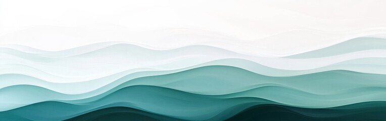 Poster - Calming gradient of ocean blue and seafoam green creating a serene atmosphere in a tranquil setting near the shore