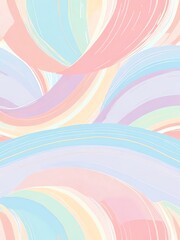 Wall Mural - pastel rainbow swirls: an abstract artistic design