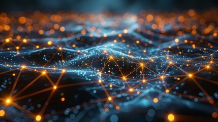 Abstract Network Connections Digital Data Visualization