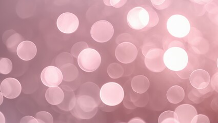 Canvas Print - Soft pink bokeh background with dreamy blurred circles of light creating a playful and abstract atmosphere for artistic use.