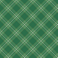 Wall Mural - plaid with twill weave repeat pattern.checkered tartan gingham seamless pattern in green.geometric g