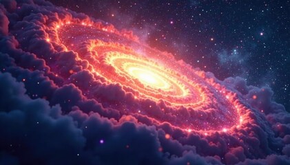 Wall Mural - swirling gas clouds in the vastness of space with twinkling stars, stars, cosmic dust, stardust