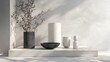 © Juan - Minimalist white and black decor with natural shadows
