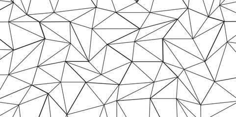 Leinwandbilder - Geometric low poly graphic. Background of triangular facets. editable stroke width, grey gradient abstract triangle seamless pattern from network triangular cells, wallpaper background design.	