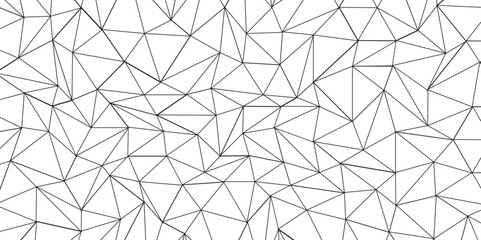 Leinwandbilder - Geometric low poly graphic. Background of triangular facets. editable stroke width, grey gradient abstract triangle seamless pattern from network triangular cells, wallpaper background design.	