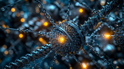 Leinwandbilder - Exploring material science closeup of metal properties in technology laboratory scientific environment abstract view