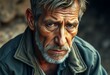 © iushakovsky - Photorealistic portrait of a poor male individual