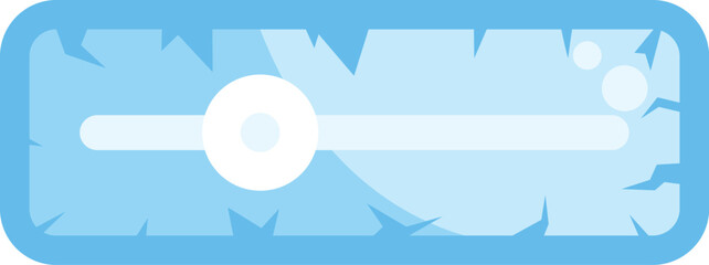 Wall Mural - frozen loading bar with cracks indicating progress in a cold or icy environment