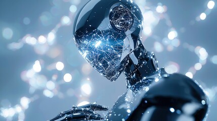 Contemplative Android: A Futuristic Vision of Artificial Intelligence