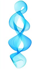 Wall Mural - flowing abstract blue ribbons, minimalist vector design with gentle curves and smooth gradients