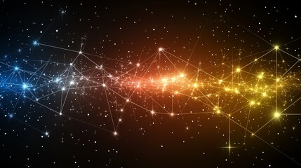 Wall Mural - abstract vision of viral interactions and connections in space