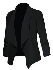 Wall Mural - Black  female tuxedo. vector illustration