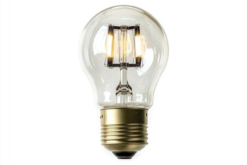 Wall Mural - A close-up shot of a light bulb on a white background, useful for graphic design or photography projects