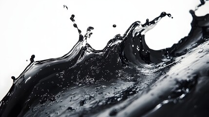 Fototapete - Dramatic Liquid Motion Splash in Monochrome Abstract Photography  Dynamic energetic powerful water movement captured in a high contrast black and white image