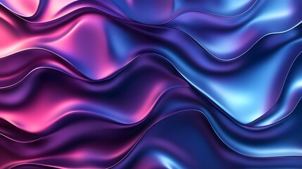 Fototapete - Mesmerizing abstract image featuring dynamic fluid waves in a captivating blend of neon like iridescent colors  The undulating twisting and distorting pattern creates a visually striking