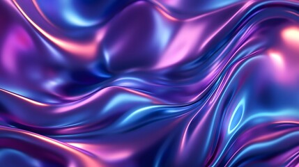 Aufkleber - Mesmerizing fluid waves of vibrant digital art and ethereal gradients create a captivating and visually stunning abstract composition  The dynamic smooth and surreal fluid motion
