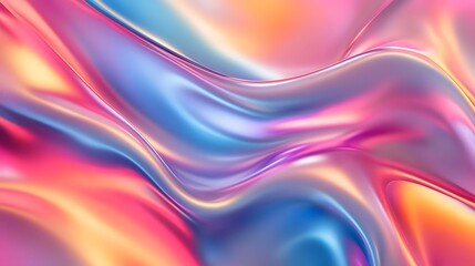 Fototapete - Vibrant liquid waves of captivating colorful abstract digital art texture background  Mesmerizing swirling fluid motions in a dreamy futuristic and visually striking composition  A modern elegant