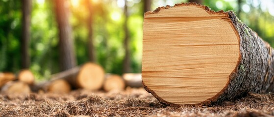 Wall Mural - Close-up image of a piece of wood showcasing texture and grain details against a neutral background