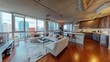 © wicha - condo with a chic design and floor-to-ceiling windows, providing views of the bustling city streets.