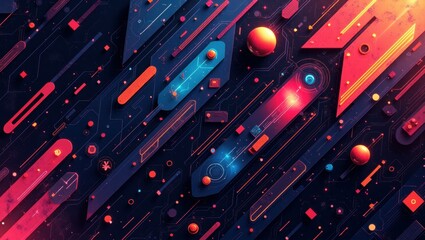 Wall Mural - science fiction pattern wallpaper