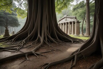 Canvas Print - Ancient temple in forest