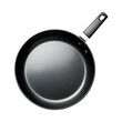 © brillianata - A Sleek Black Frying Pan on White Background