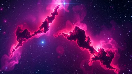 Wall Mural - captivating cosmic spectacle of vibrant nebula colors in deep space background