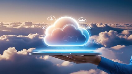 Aufkleber - Cloud Computing: A Game-Changer for Businesses and Individuals