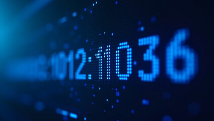 blue digital binary data on computer screen, technology Background
