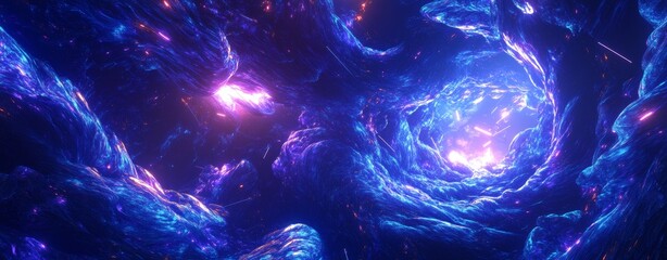 Wall Mural - panoramic high-speed technology concept with a light abstract background. the image highlights speed