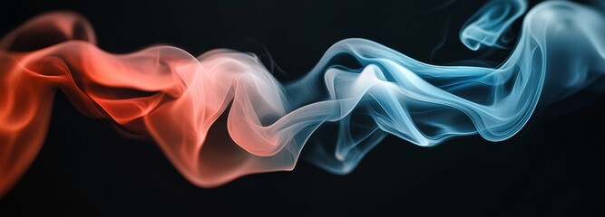 Wall Mural - Neon sparks and magic smoke against a dark abstract bokeh background