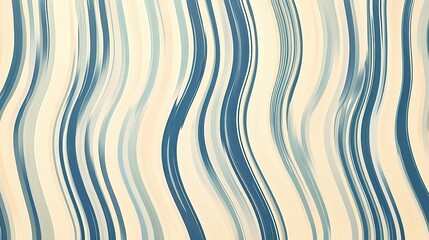 Sticker - Abstract blue striped pattern on beige background