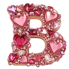 Wall Mural - Pink gemstone initial