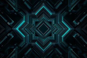 abstract close-up of a glowing blue digital circuit board, showcasing intricate connections and tech