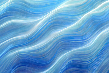 Wall Mural - the image is a blue wave with white lines. the blue color and white lines give the impression of a c
