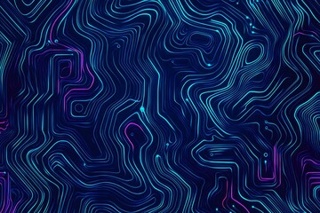 abstract close-up of a glowing blue digital circuit board, showcasing intricate connections and tech
