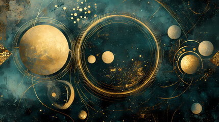 Wall Mural - cosmic abstract celestial planets