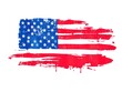 © PomPam - Spray Paint Patriotism: American Flag Silhouetted in Vibrant Spray Paint Art