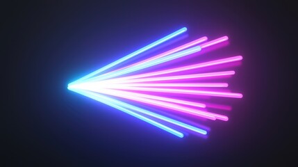 Wall Mural - abstract neon light rays burst. background use
