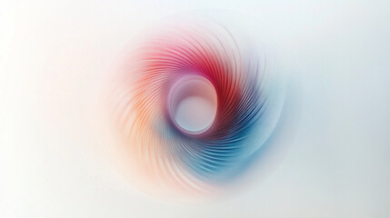 Wall Mural - Dynamic motion blur effect of a spinning colorful vortex, abstract swirling gradient blending red, blue, and white tones in a futuristic energy concept